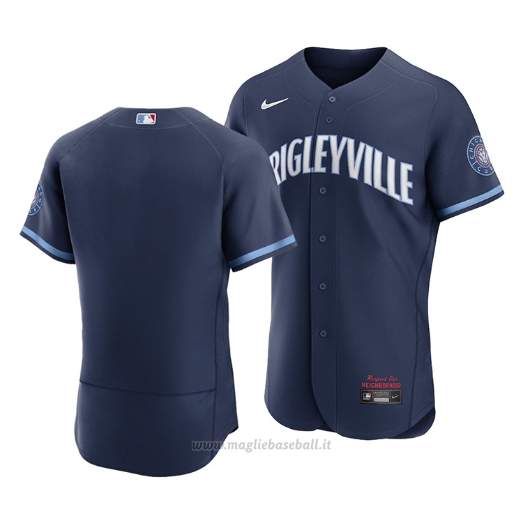 Maglia Baseball Uomo Chicago Cubs 2021 City Connect Autentico Blu